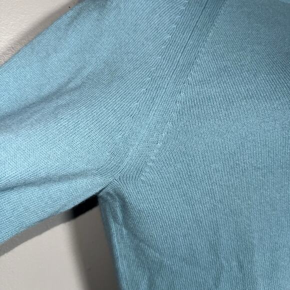 Theory Women’s Aqua 100% Cashmere Crewneck Sweater, Medium, EUC - Picture 6 of 9